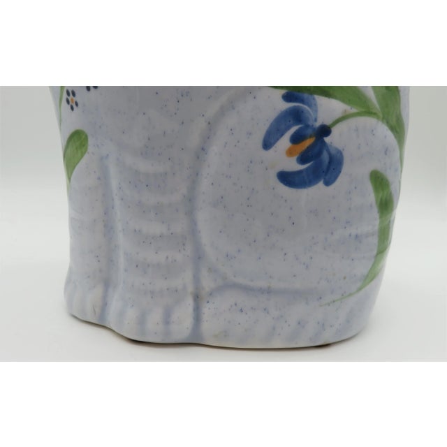 Late 20th Century Late 20th Century N. S. Gustin Folk Art Cat Hand-Painted Glazed Figurine For Sale - Image 5 of 12