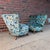 Wood Pair of Late 40s Floral Slipper Chairs in the Style of Gilbert Rhode For Sale - Image 7 of 9