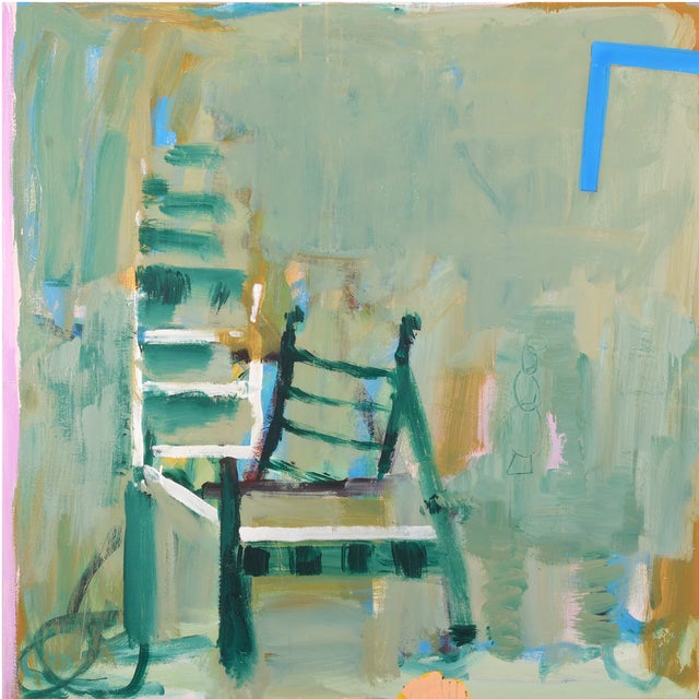 Contemporary Contemporary The Blue T-Square Painting by Patricia Zinsmeister Parker For Sale - Image 3 of 3