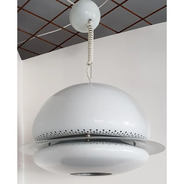 Flos White Nictea UFO Pendant Light by Afra & Tobia Scarpa for Flos, 1960s For Sale - Image 4 of 4