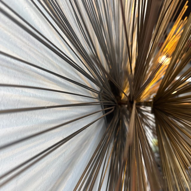 Curtis Jere 1970s Mid-Century Modern Curtis Jeré Brass Urchin Wall Sculpture For Sale - Image 4 of 7