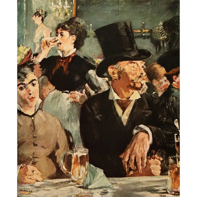 1953 After Edouard Manet "At the Cafe" First Edition Full-Color Print For Sale In Dallas - Image 6 of 8