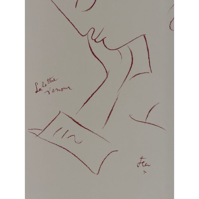 Louis Icart Limited Edition 'La Lettre D’Amour' Print, Signed For Sale In Los Angeles - Image 6 of 11