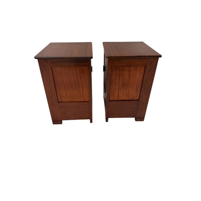 1920s Art Deco Modernist Nightstands by J.A. Muntendam for L.O.V. Oosterbeek, 1920s, Set of 2 For Sale - Image 5 of 12