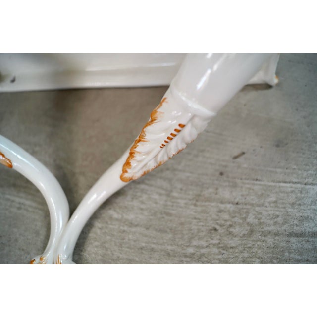 1970’s Italian Wall Mounting Hand Painted Ceramic Shelf For Sale - Image 9 of 12