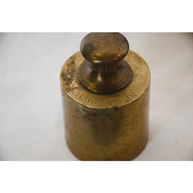 19th Century 19th Century Equal Arm Brass Scale with Weights For Sale - Image 5 of 12