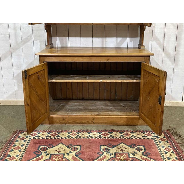 English Cupboard in Fir and Walnut, 1930s For Sale - Image 15 of 16