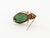 Metal 10k Yellow Gold Jade Quartz Insect Brooch For Sale - Image 7 of 8