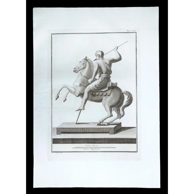 Ancient roman statue, from the series "antiquities of herculaneum", is an original etching on paper realized by pietro...