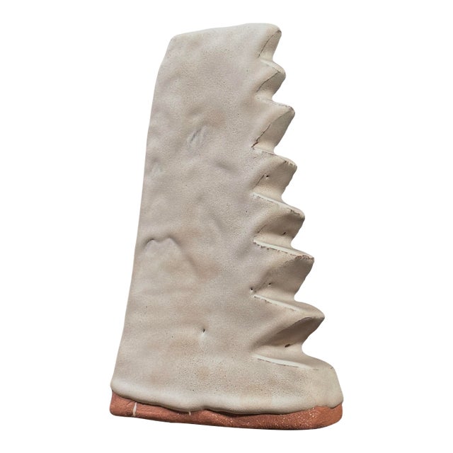 Postmodern Abstract Matte Glazed Terracotta Surrealist Sculpture by Zimra Beiner For Sale