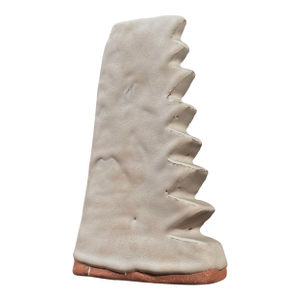Postmodern Abstract Matte Glazed Terracotta Surrealist Sculpture by Zimra Beiner