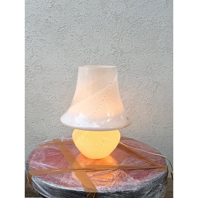 Glass Mushroom Table Lamp from Barovier e Toso, 1969 For Sale - Image 7 of 12