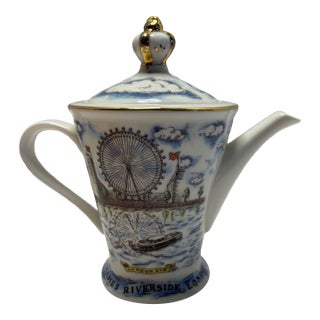 Late 20th Century London Pottery “Reflections” Teapot by David Birch, London Skyline For Sale