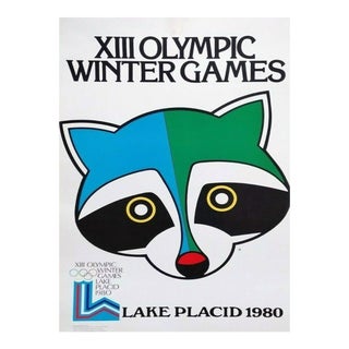 1980 Winter Olympic Games Lake Placid Roni Poster For Sale