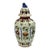 Vintage Hand Painted Delft Ginger Jar With Foo Dog 7.5" Tall For Sale