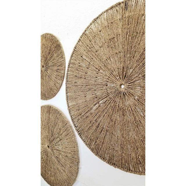 Wall Sculptures Jute Seagrass Wicker For Sale In Miami - Image 6 of 13