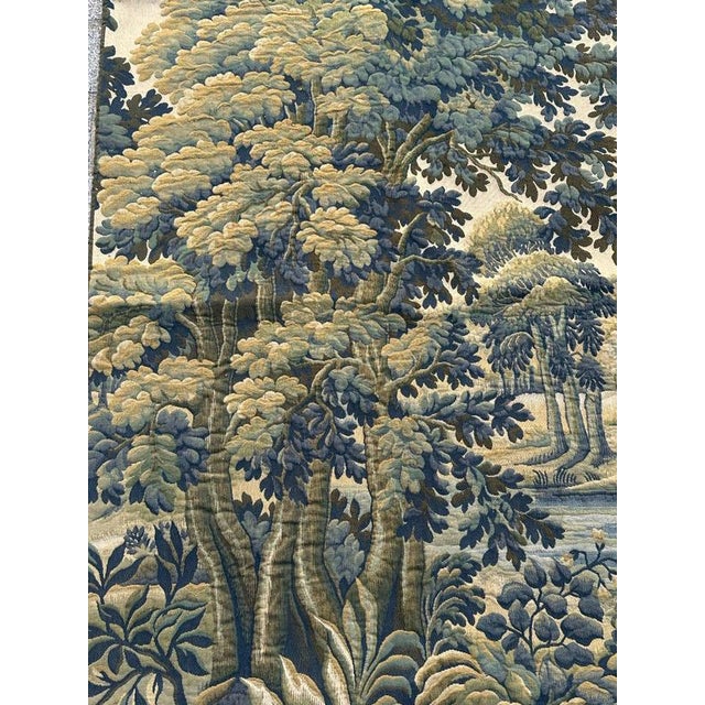 Vintage French Aubusson Style Jacquard Halluin Tapestry, 1960s For Sale - Image 4 of 18