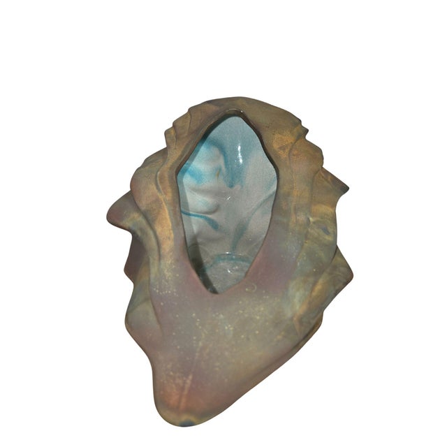 Tony Evans Tony Evans Signed Raku Vase – Large 1980s Sculptural Studio Pottery, Brutalist Ceramic Art For Sale - Image 4 of 11