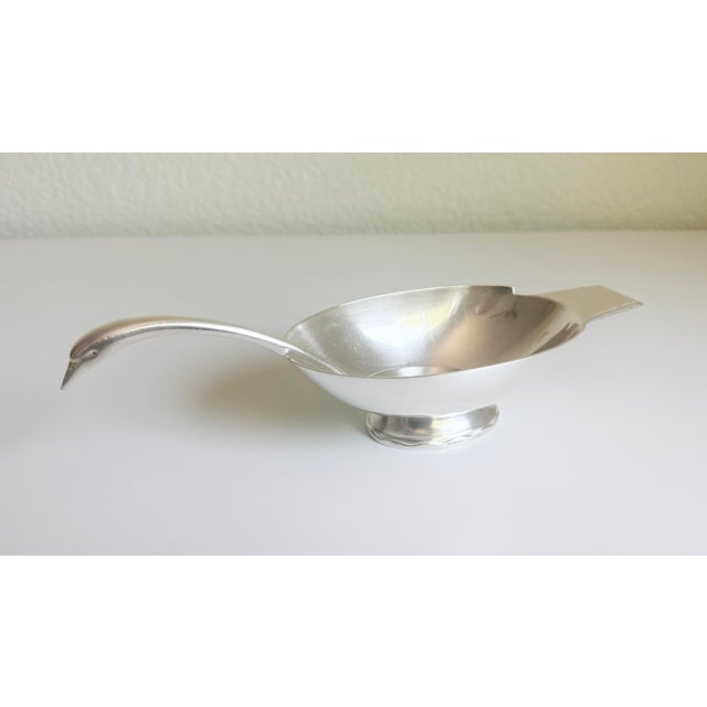 Mid-Century Modern Early 20th Century Christofle Silver Plate Swan Sauce Boat For Sale - Image 3 of 14
