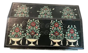 Vintage Hand Painted Slant Front Correspondence Box.