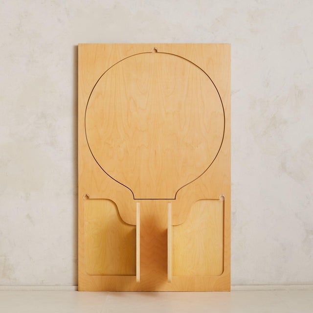 Italian Birch Wall-Mounted Folding Table Attributed to Anonima Design for Bonetto, 1970 For Sale In Chicago - Image 6 of 11
