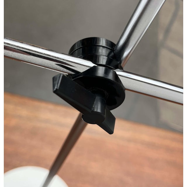 Mid-Century Modern German Minimalist White and Chrome Table Lamp from Kaiser Leuchten, 1960s For Sale - Image 5 of 18