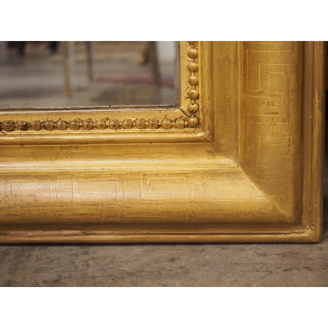 Circa 1850 French Gold Louis Philippe Mirror With Greek Key Motif For Sale - Image 16 of 18