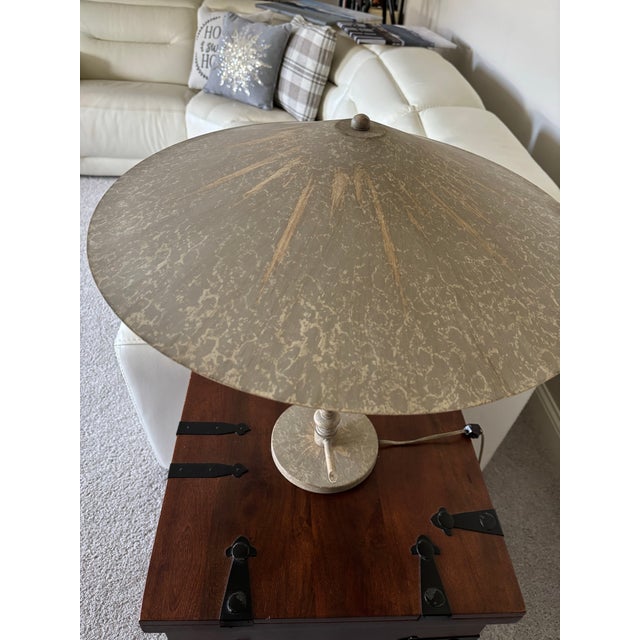 Contemporary 1980s Michael Taylor Metal Table Lamp For Sale - Image 3 of 4