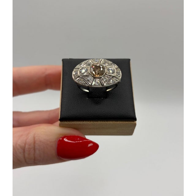 1920's Antique 14K (acid tested) Gold Diamond Ring Early 20th century Art Deco Center Stone - Old European Cut Diamond...