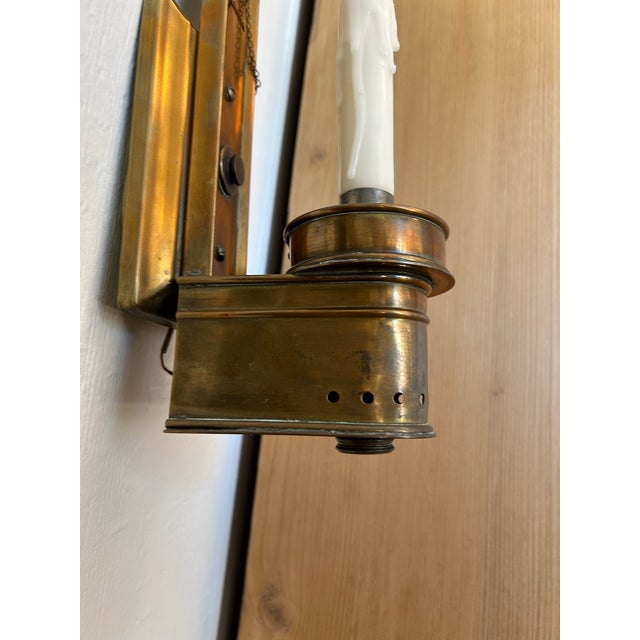 Vintage Brass Wall Sconces With New Wiring - a Pair For Sale - Image 10 of 11