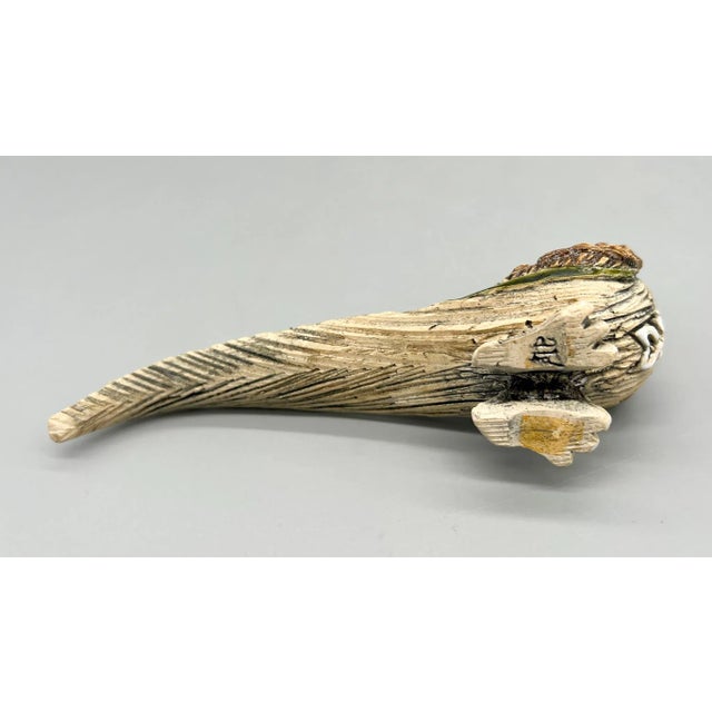 Brown Vintage Artesania Rinconada Pheasant Bird Ceramic Figurine For Sale - Image 8 of 12