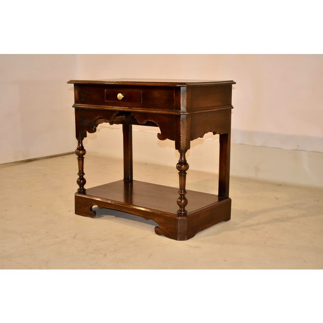 Late 19th Century 19th Century English Oak Console or Side Table For Sale - Image 5 of 11