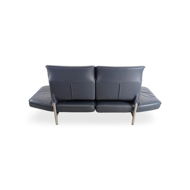 Mid-Century Modern Mid-Century Sofa DS 450 in Leather Black Blue from de Sede For Sale - Image 3 of 15