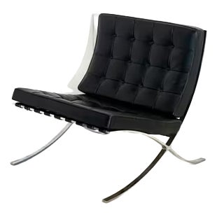 Leather Barcelona Chairs by Ludwig Mies van der Rohe for Knoll Inc. For Sale