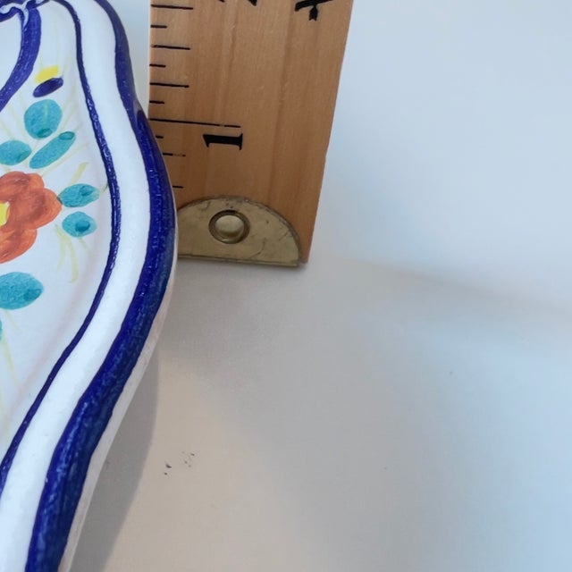 Vintage Italian Garofano Faenza 11" Majolica Dinner Plate For Sale - Image 11 of 11