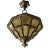 Ceiling Light Antique With Curved Art Glass For Sale