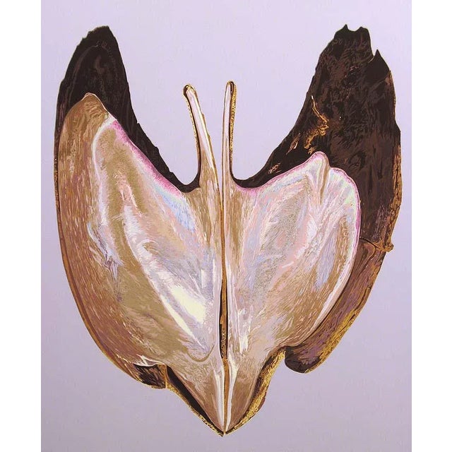 Dallas John "Giant Wing Oyster Shell" Hand Signed Unframed Serigraph Print C. 1978 For Sale