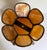 Mid 20th Century Amber Slag Glass Scalloped Pendant Lamp Shade For Sale - Image 9 of 10