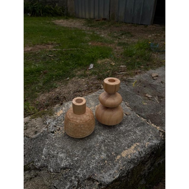 Not Yet Made - Made To Order Beech Candlestick by Romain Des Bois For Sale - Image 5 of 17