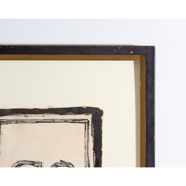 1961 “Hit vs Art” Ink Drawing by James Spencer Russell For Sale In Indianapolis - Image 6 of 8