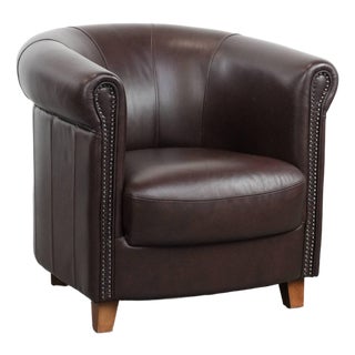 Club Chair in Cowhide Leather For Sale
