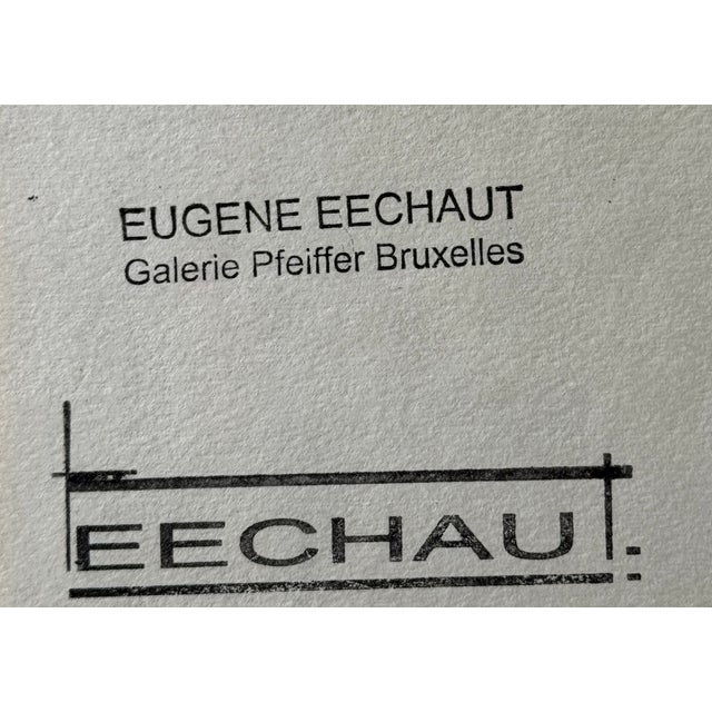 Paper Eugène Eechaut, Surrealist Composition. 1971, Ink on Paper For Sale - Image 7 of 9