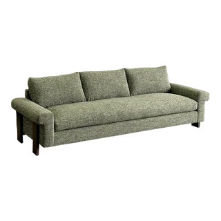 Scarpa Sofa in Green Tweed For Sale
