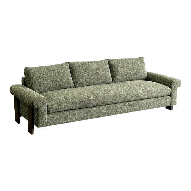 Scarpa Sofa in Green Tweed For Sale
