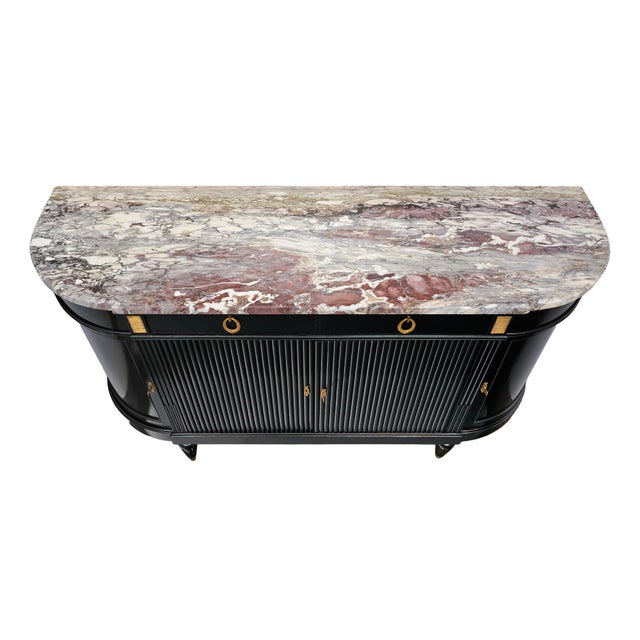 Late 19th Century Late 19th Century Louis XVI Demilune Buffet For Sale - Image 5 of 9