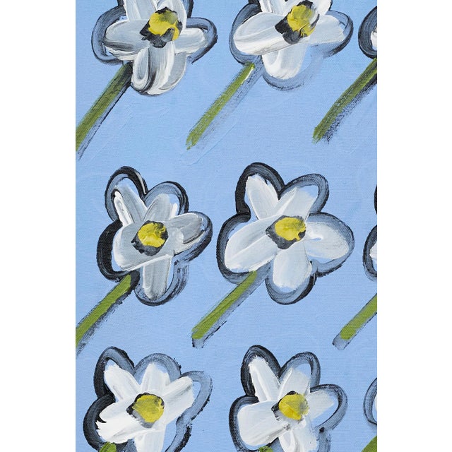 Original Modern Painting of Floral Daisy Pattern For Sale - Image 4 of 5