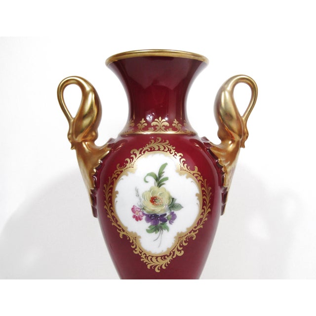 Mid-Century Modern Kaiser Comtesse West German Porcelain Swan Handle Vase For Sale - Image 3 of 14