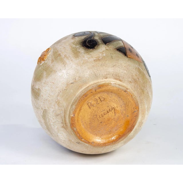 Signed Guerin Jug With Shield and Fleur De Lis For Sale In Detroit - Image 6 of 7