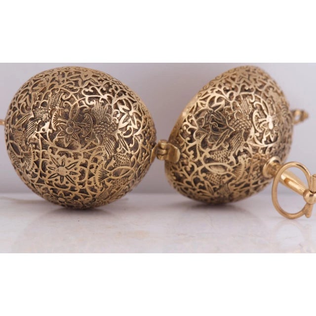 Antique Late 18th Century French Ormolu Ball-Shaped Verge Fusee Watch Desk Stand For Sale - Image 11 of 18