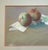 Contemporary Vintage Pastel Still Life of Fuji Apples Matted and Framed. 25x18.5” Signed For Sale - Image 3 of 6